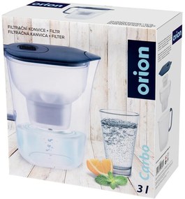 Cană filtrantă Orion 156020 Carbo 3 l cu filtru, albastru