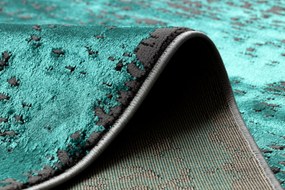 Covor DE LUXE modern 2083 ornament vintage - structural verde / gri - SECUNDAR-COTATI PRODUSUL