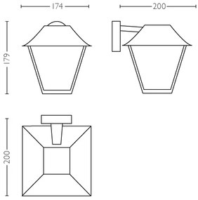 Philips 16495/30/PN - Aplica perete exterior MYGARDEN ALPENGLOW E27/60W/230V