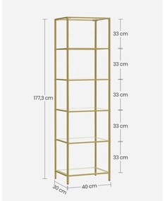 Bibliotecă GLASY aurie
