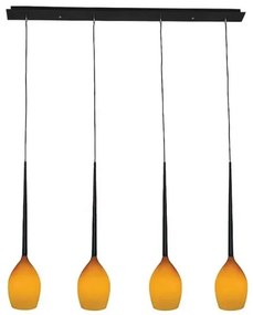 Abajur de rezervă din sticlă pentru lustră Azzardo IZZA galben d. 13 cm