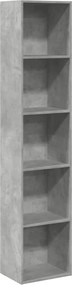 vidaXL Bibliotecă, gri beton, 40x30x189 cm, lemn prelucrat