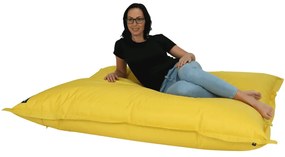 Fotoliu tip sac, material textil galben, GETAF