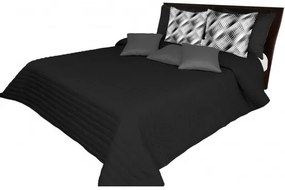 Cuvertură de pat neagră cu matlasare Lăţime: 220 cm | Lungime: 240 cm