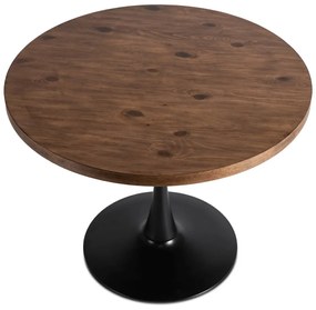 Masă rotundă LINO diametru 100 cm - diferite variante de culoare nuc - negru