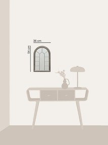 Oglinda de perete, din metal, stil arcada, Window