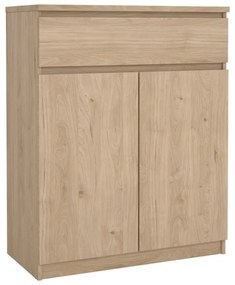 Comodă în culoare naturală cu aspect de lemn de stejar 80x100x40 cm Naia – Tvilum