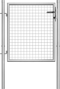 vidaXL Poartă de grădină din oțel galvanizat, 100x75 cm, argintiu