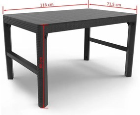 Set de mobilier de grădină Liowa 4+1 în culoarea grafit
