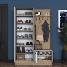 Set de hol Pone White and Walnut II