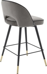 Set de 2 scaune de bar design modern Cliff, H-92,5cm gri 114324 HZ