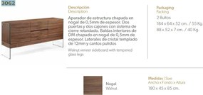 Comoda eleganta design LUX Helen AC-CP1410-E-NOGAL