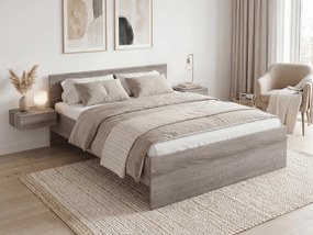 Pat ELISA 180 x 200 cm, stejar trufa Saltele: Fara saltea, Somiera pat: Cu lamele drepte