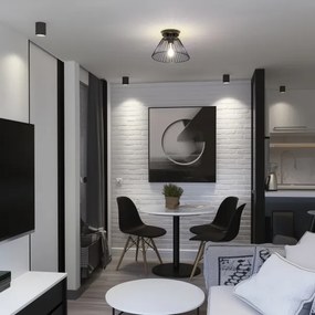 Brilagi - Lustră LED aplicată CERIA WIRE 1xE27/40W/230V, Ø 30 cm, neagră