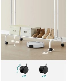 Cuier mobil de podea LINEA, alb