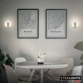 Briloner 3889012 - Aplica LED reîncărcabilă de perete cu senzor TARO, 2,5 W/5 V, 1800 mAh, finisaj mat