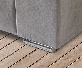 Canapea extensibilă dumonde cu ladă de depozitare si sezut confortabil din spuma high-density, Marbela Enjoy Silver XXL 295x100 cm