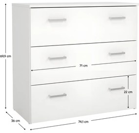 Comodă GARBO 3, albă