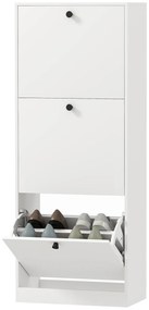 Mobilier pentru pantofi HOMCOM, 3 sertare, pentru pana la 12 perechi de pantofi, PAL, Alb | Aosom Romania