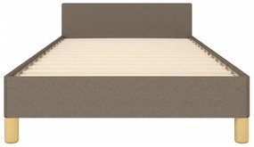 Cadru de pat cu tablie, gri taupe, 80x200 cm, textil Gri taupe, 80 x 200 cm, Benzi verticale