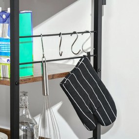 HOMCOM Dulap cu Rafturi pentru Bucătărie, Etajeră Spațioasă 60x40x125 cm, Design Modern, Soluție Depozitare Eficientă | Aosom Romania