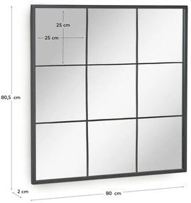 Oglindă de perete Kave Home Ulrica, 80 x 80 cm