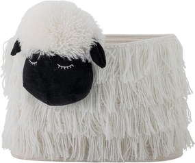 Coș de jucării pentru copii alb din material textil 40x25x30 cm Dolly – Bloomingville Mini