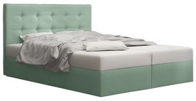 Pat matrimonial Boxspring 140 cm Duel 1 (mentă) ( cu saltea și sp. depozitare). 1046423