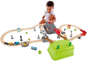 Hape Pistă de tren cu cutie de joacă
