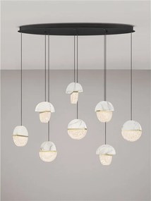 Lustra decorativa cu 8 pendule LED 3000K DORIN