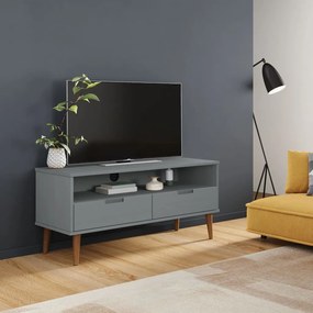 Comoda TV, gri, 106x40x49 cm, lemn masiv de pin 1, Gri