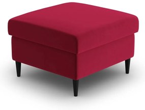 Taburet roșu cu tapițerie din catifea Kyoto – Cosmopolitan Design