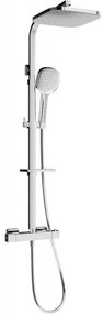 Mexen CQ33 set de duș cu pară de tip ploaie și baterie termostatică, Crom - 772503395-00