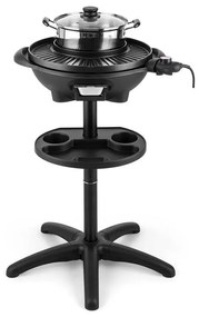Klarstein Grillpot, 1600 W, 40 cm, gril electric, gril în picioare, grătar de masă, fontă