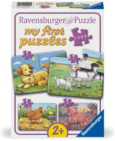 PRIMUL MEU PUZZLE FAMILII DE ANIMALE DE LA FERMA 2 4 6 8 PIESE - RAVENSBURGER (RVSPC04041)