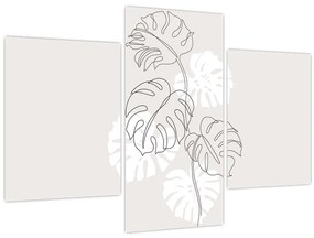 Tablou - Linia de artă monstera N⁰3 (90x60 cm)