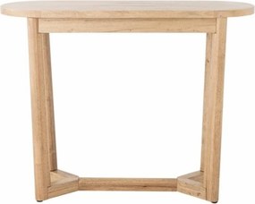 Consolă din lemn de cauciuc natur, cu blat masiv și structură solidă, „Serrone”