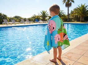 Prosop de plaja pentru copii PEPPA PIG 70x140 cm colorat, 100% bumbac velur