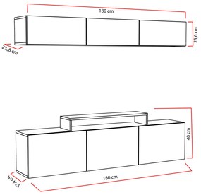 Mobilier living Livingo (Alb) . 1102269