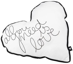 Perna alba din bumbac ALL YOU NEED IS LOVE