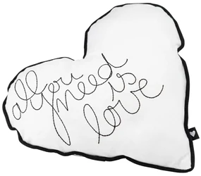 Perna alba din bumbac ALL YOU NEED IS LOVE