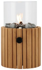 Lampă cu gaz cu suport din lemn de tec Cosi Scoop Timber, înălțime 30 cm
