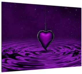 Tablou ci inima violetă (70x50 cm)