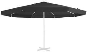 vidaXL Pânză de schimb umbrelă de soare de exterior negru 515 cm