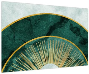 Tablou - Forme cu texturi aurii (90x60 cm)