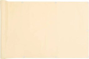 vidaXL Paravan de balcon, crem, 600x90 cm, PVC