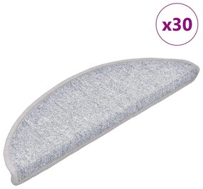 vidaXL Covorașe scară 30 buc gri deschis 56x17x3 cm