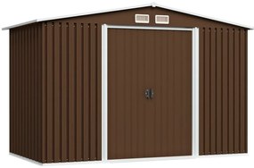 Magazie sopron metalic de gradina, maro, 257 x 205 x 178 cm, otel