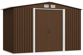 Magazie sopron metalic de gradina, maro, 257 x 205 x 178 cm, otel