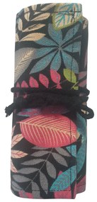 Set 24 Creioane Colorate în Penar Roll-Up din Pânză